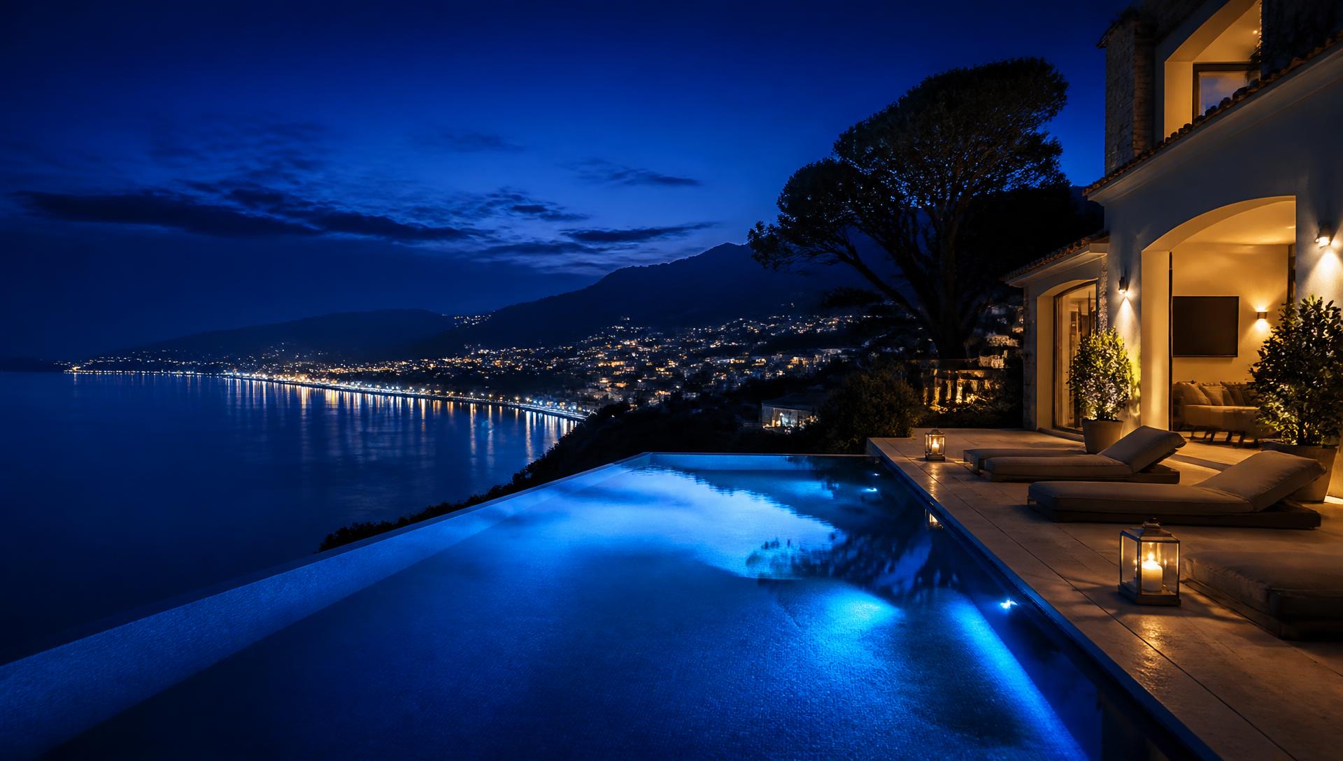 Private concierge service on the French Riviera at twilight